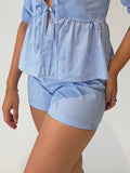 Shorts Tricoline Azul