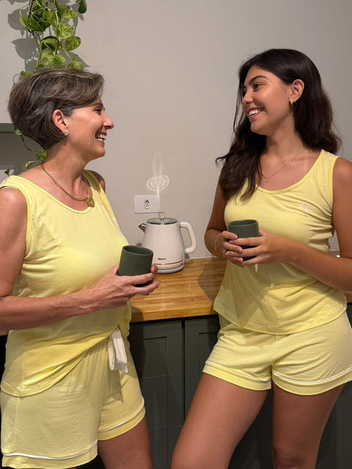 pijama regata amarelo